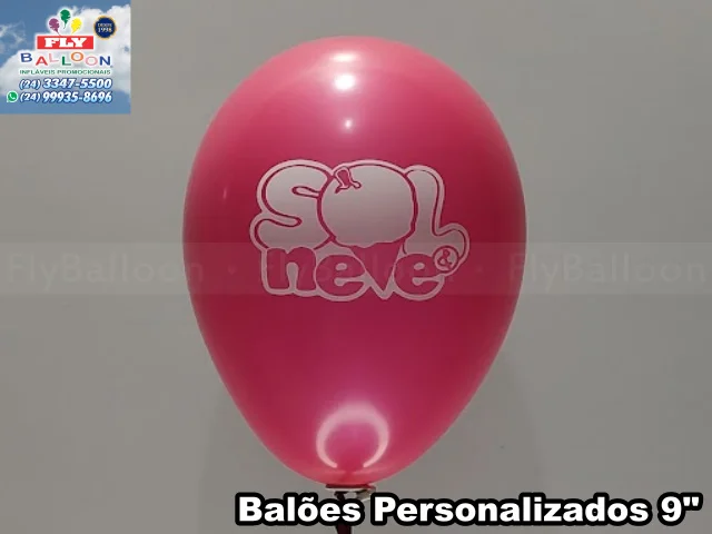 bexiga personalizada sol e neve sorvetes